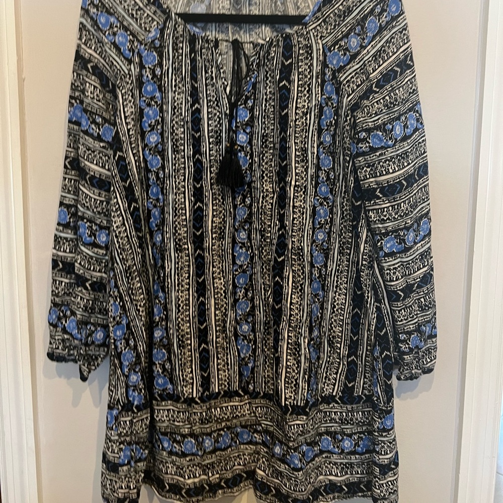 Swim blue black dress